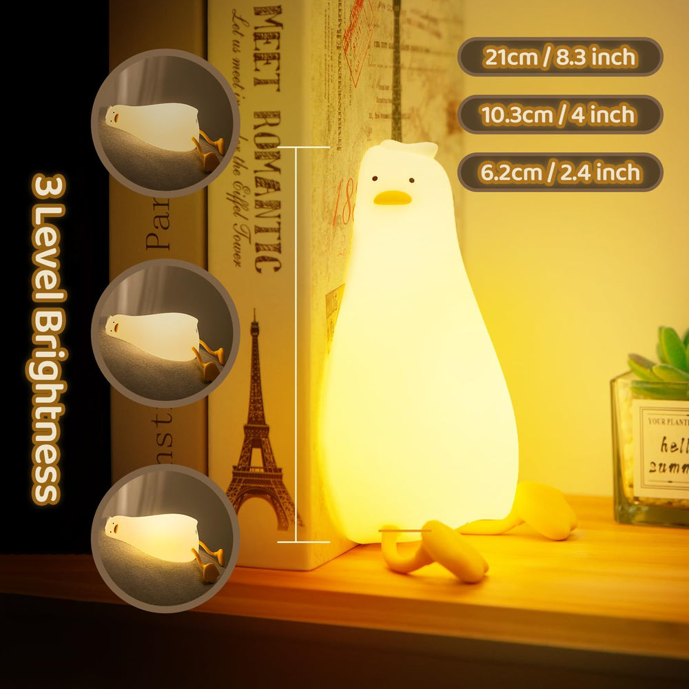 MAGOHMT duck lamp lying flat design stays stable on surfaces