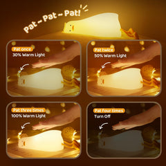 MAGOHMT silicone safe duck lamp with pinchable, baby-friendly design
