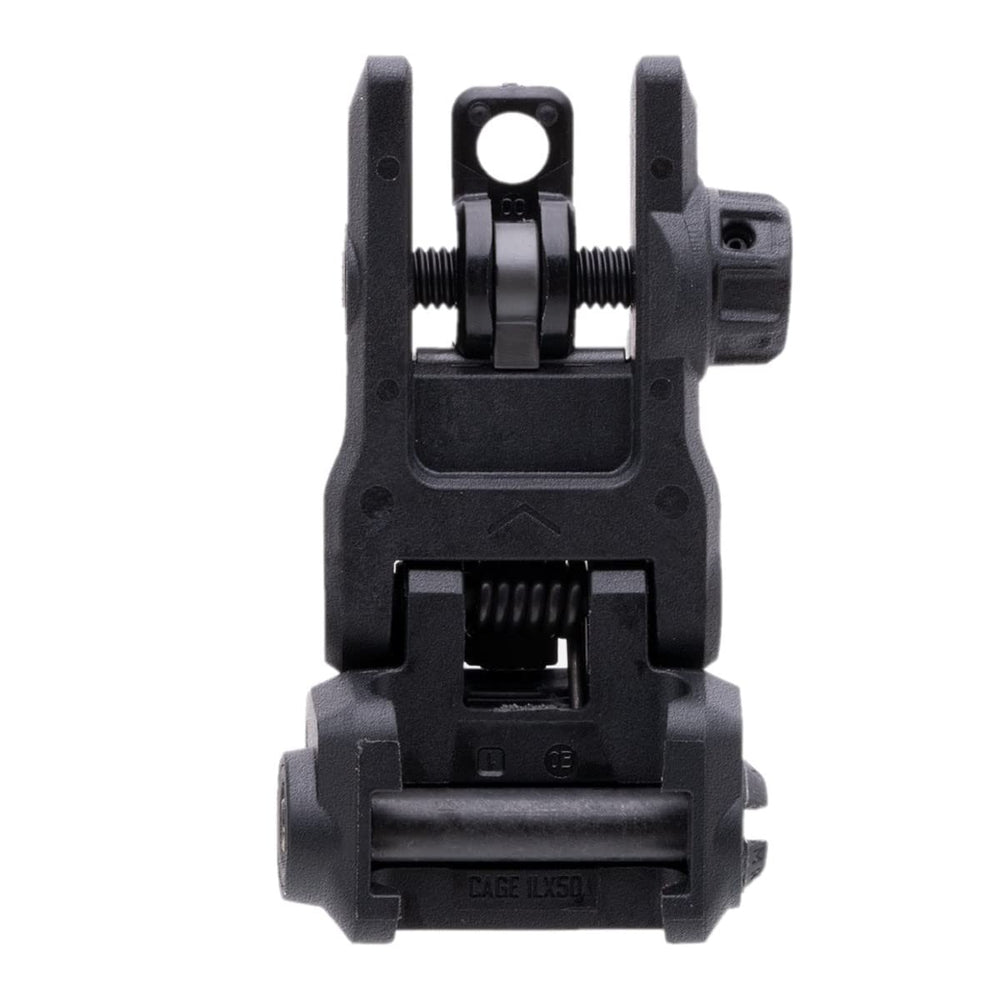 Magpul MBUS 3 mounted on a Picatinny rail for a durable backup sight.