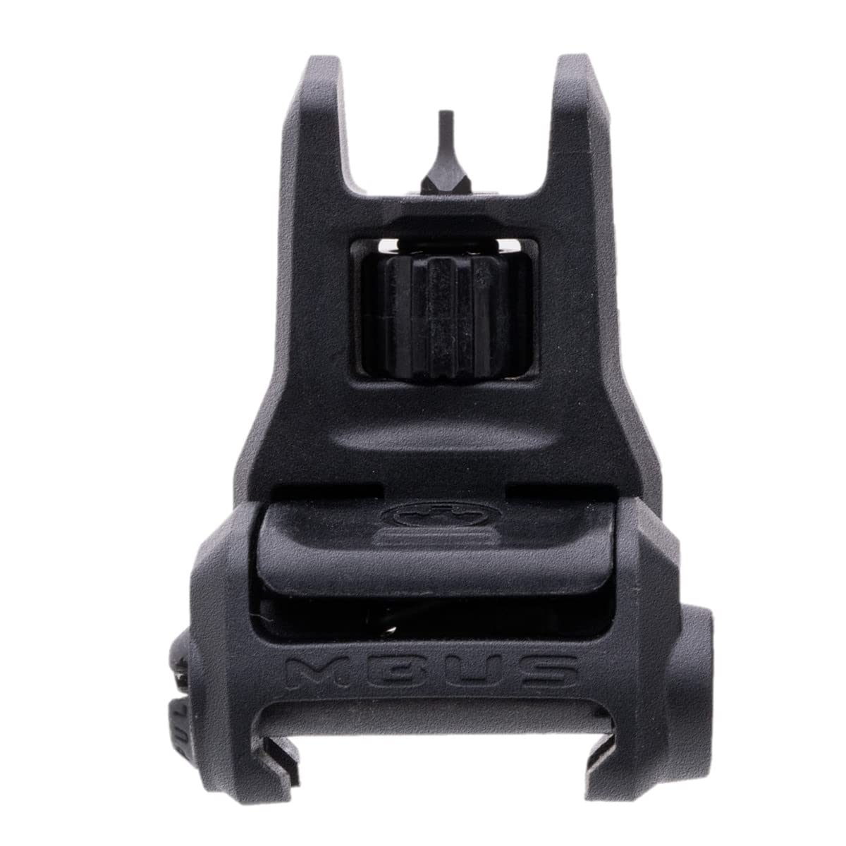 Magpul MBUS 3 rear sight folded for streamlined storage on rails.
