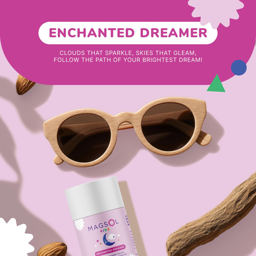 MagSol Enchanted Dreamer deodorant floral scent emphasizes subtle, kid-friendly freshness.