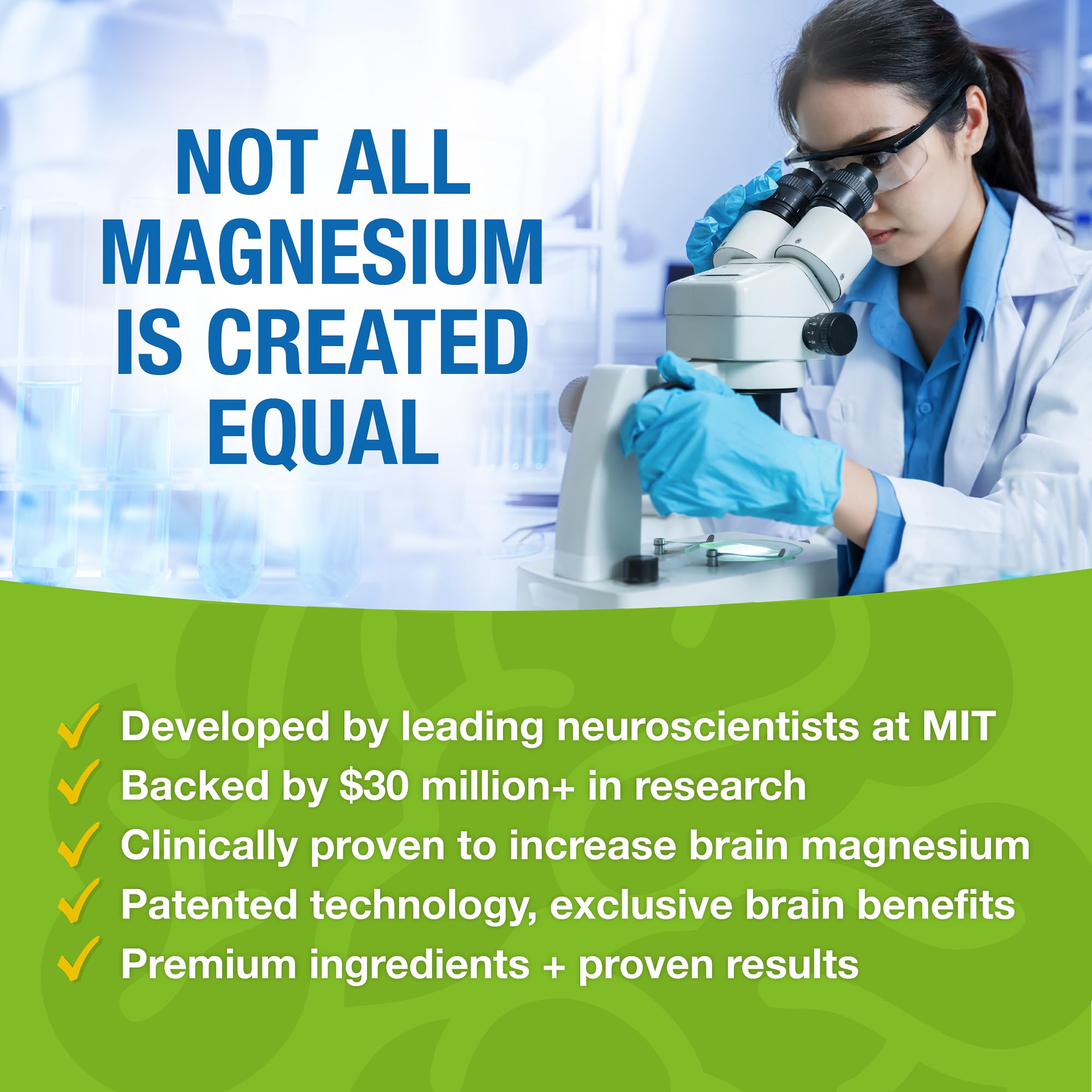 Magtein made in USA packaging emphasizes quality materials.