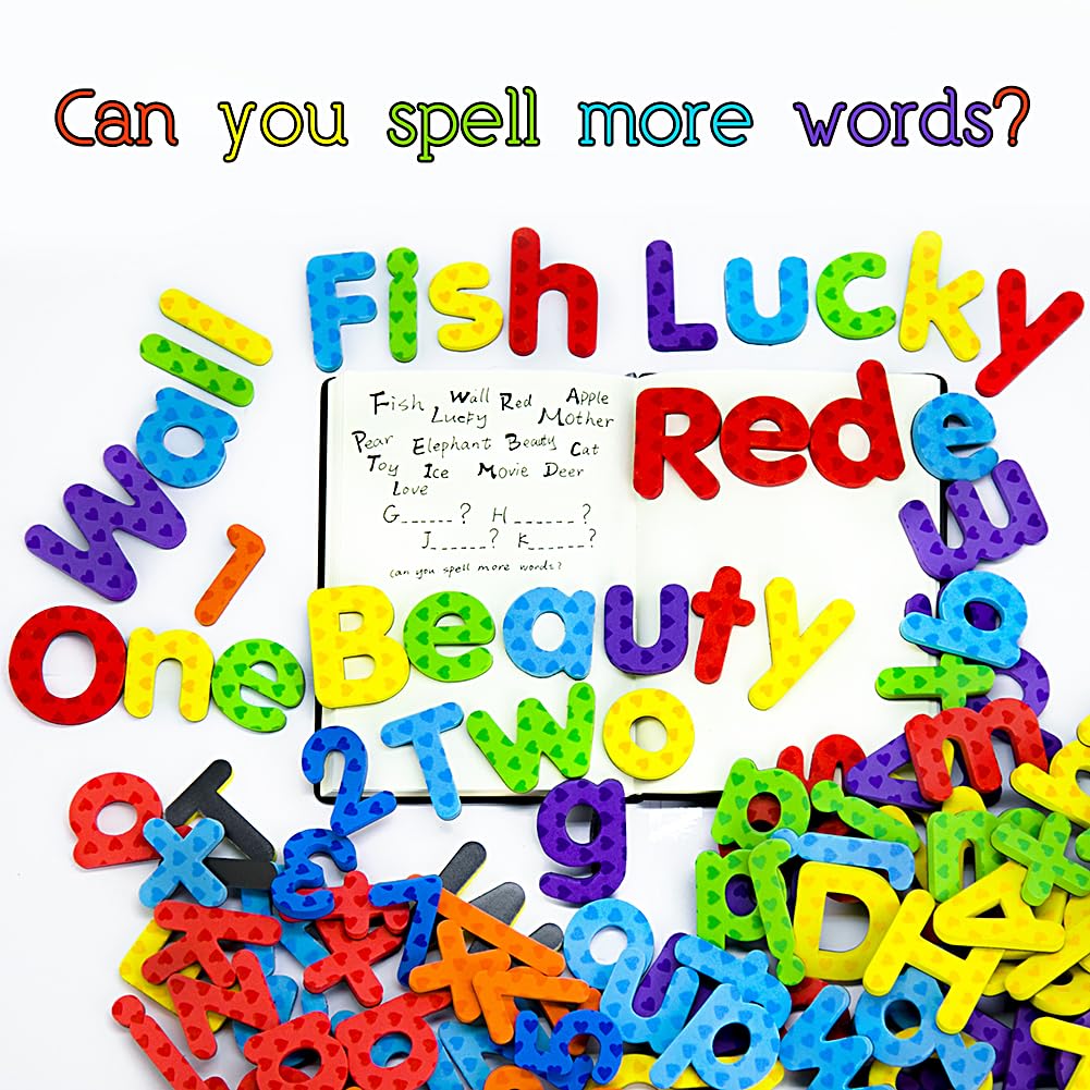 MAGTiMES magnetic alphabet letters on fridge support early word building