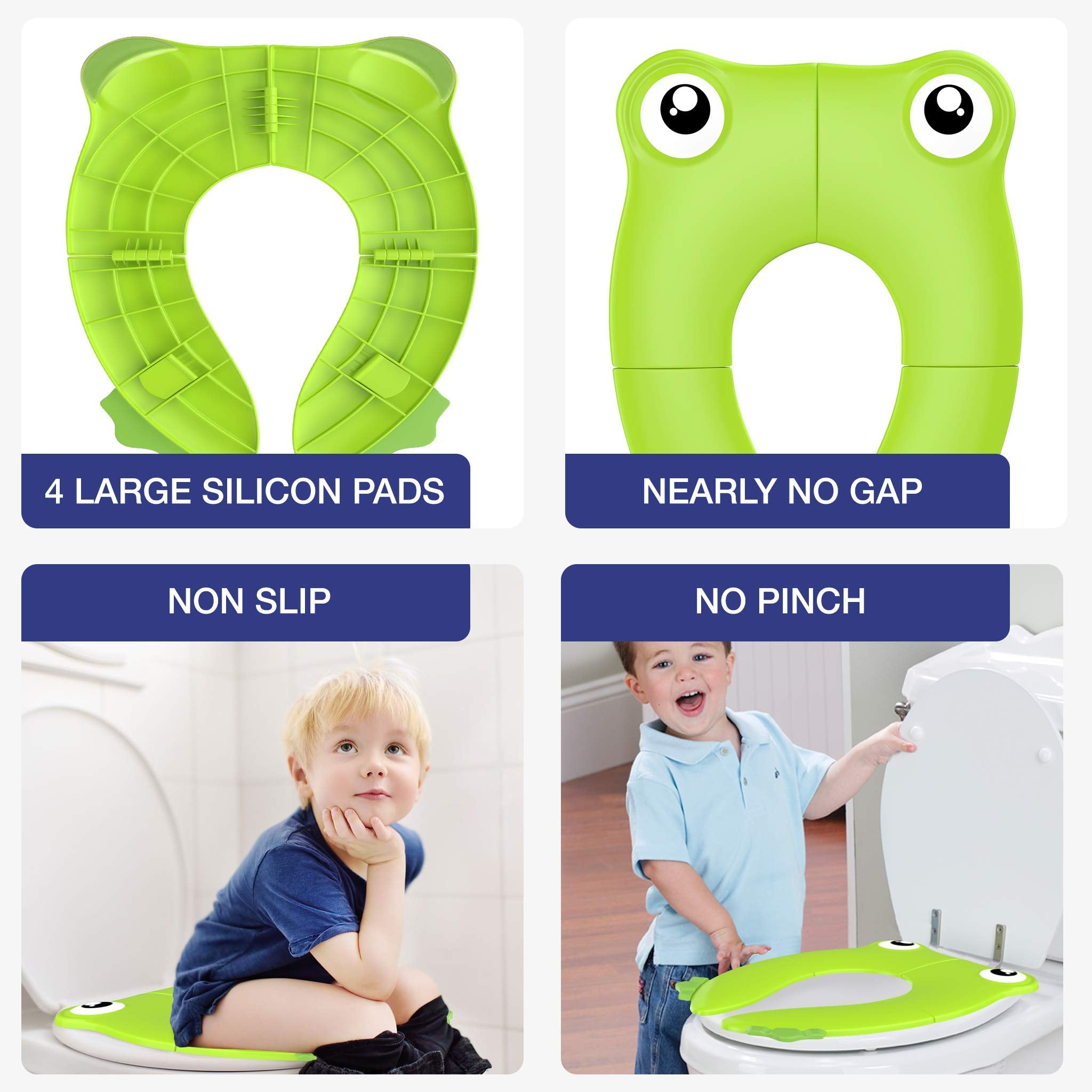 MAGTiMES non-slip silicone pads prevent shifting on any toilet surface.