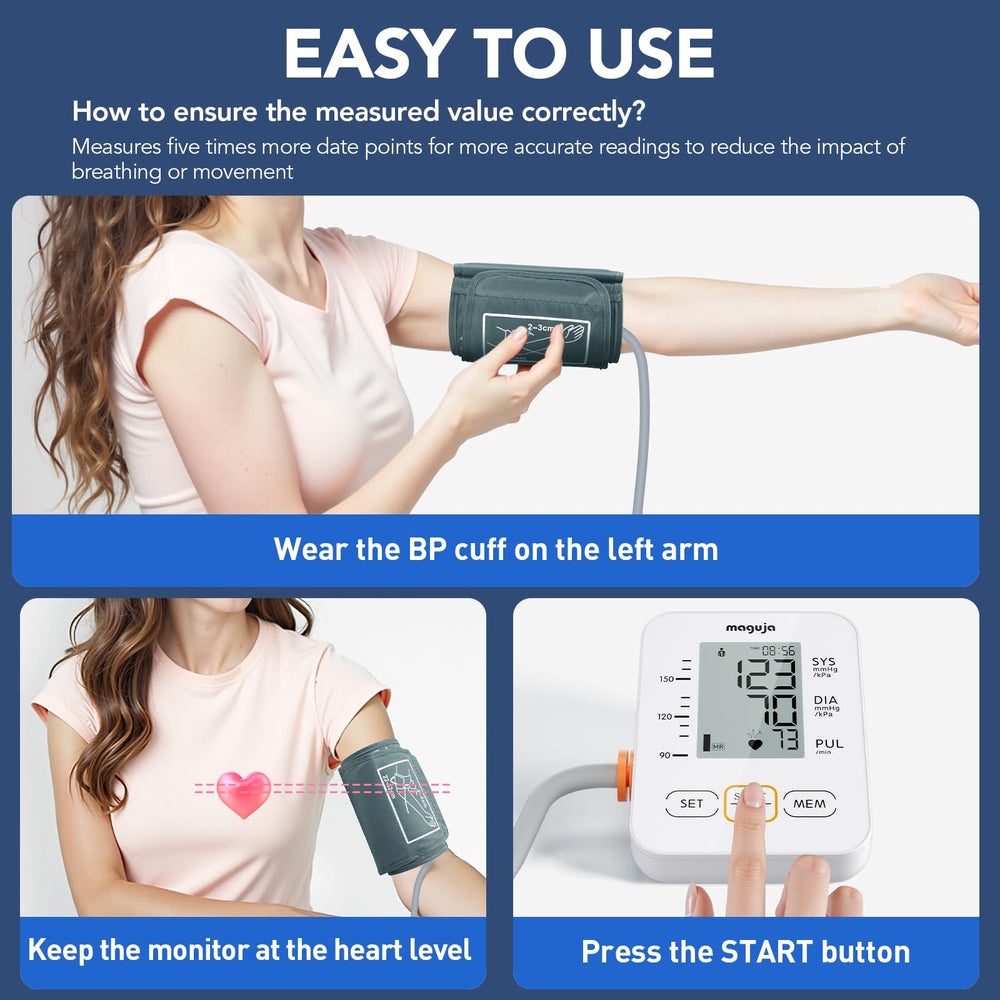 Two-user memory stores up to 120 readings for family monitoring