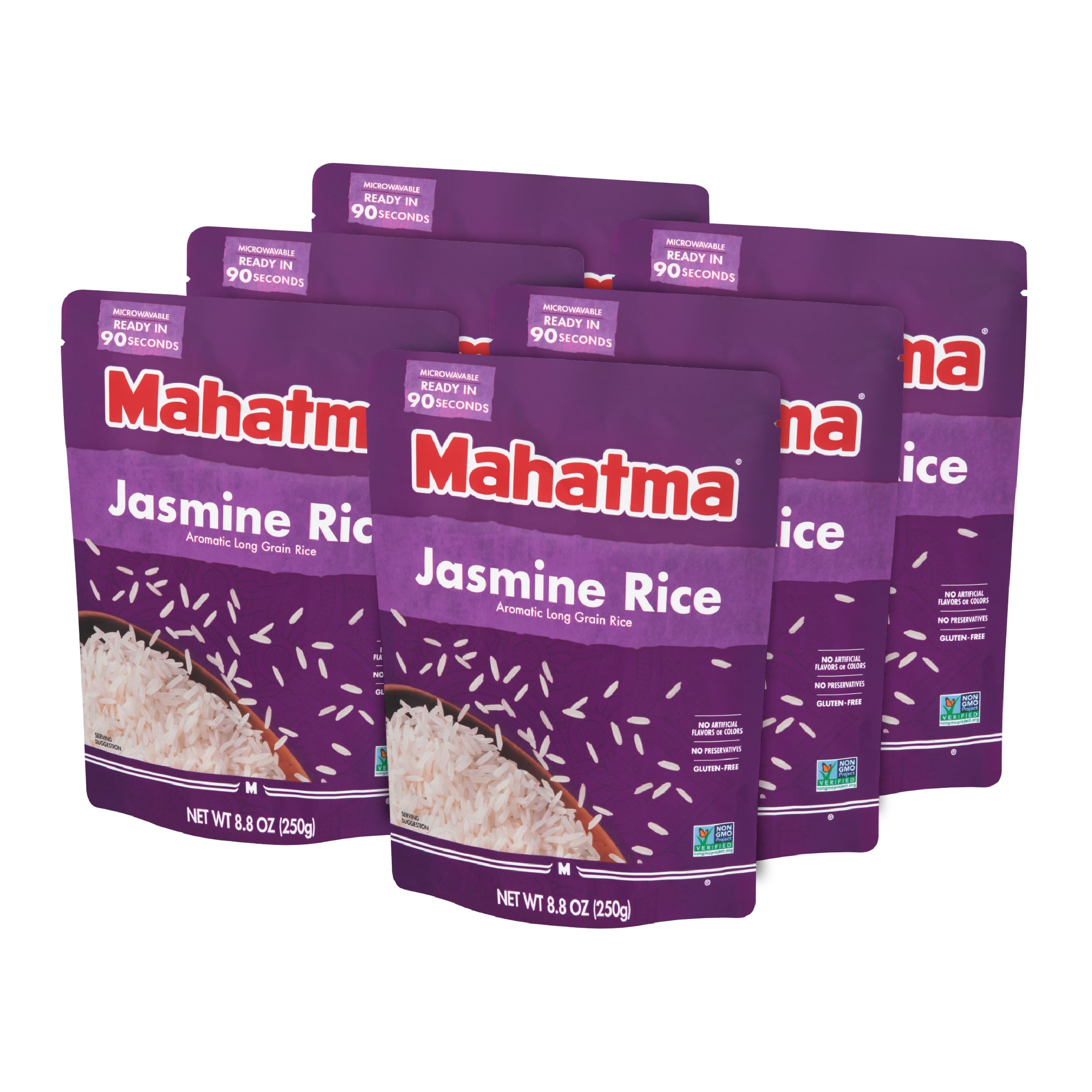 Mahatma Ready to Heat Jasmine Rice pack for quick, flavorful weeknights.