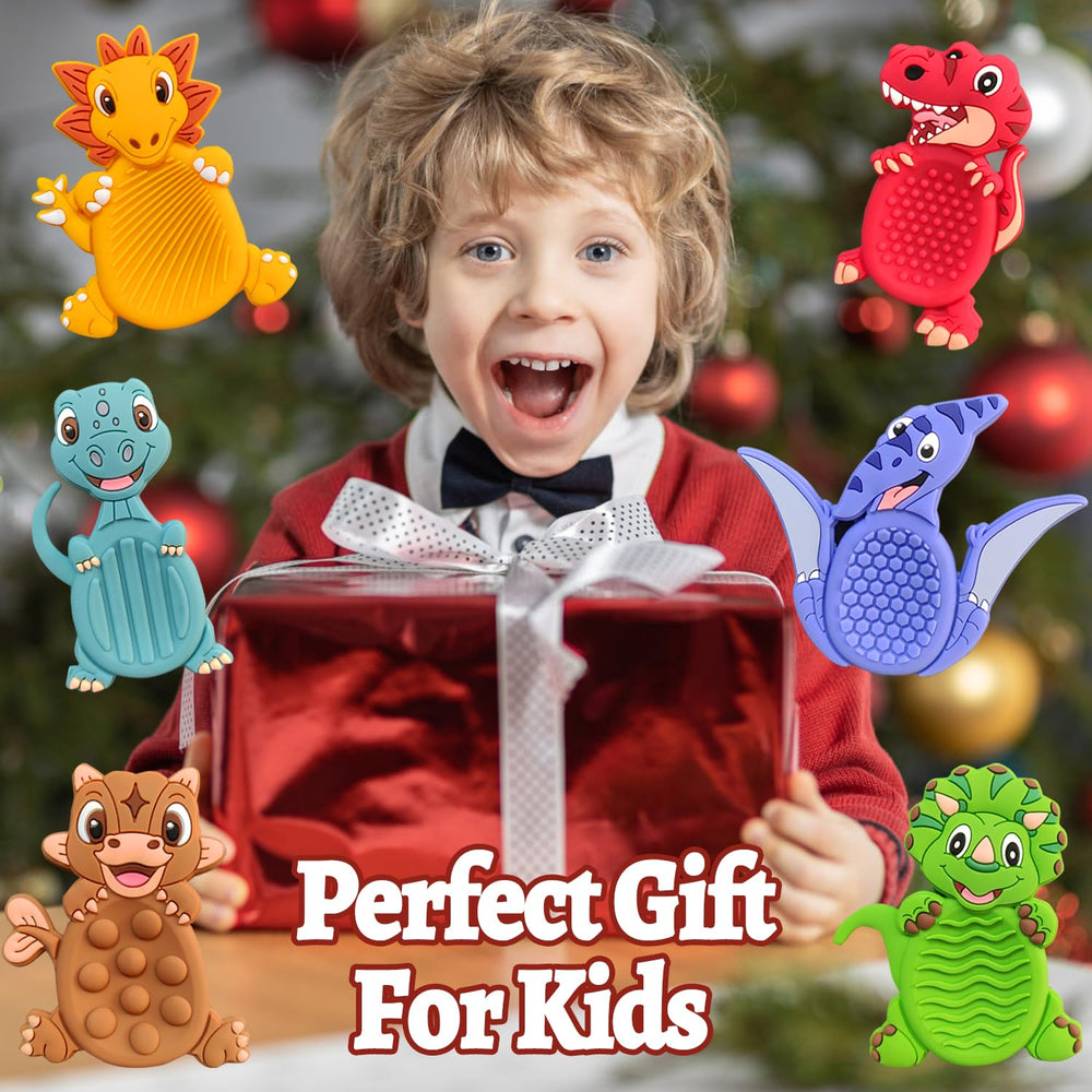 MAHMLOW washable silicone dinosaur toy for quick cleanup after play.