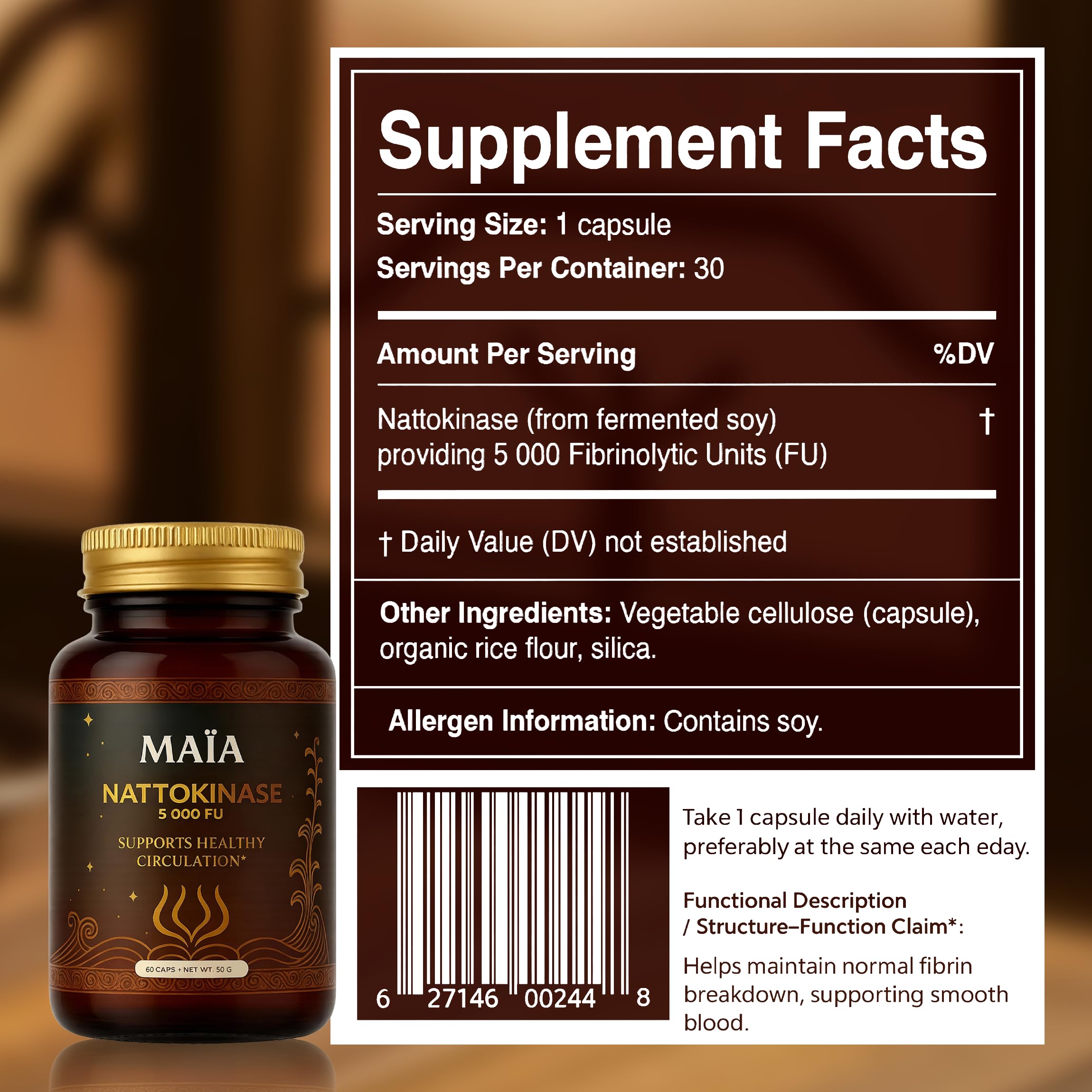Maia Nattokinase daily-use scene demonstrates routine integration for vitality