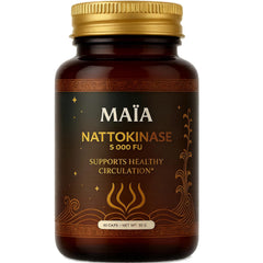 Maia Nattokinase bottle highlights high-potency supplement for arterial support
