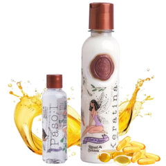 MAIKE AMOUR Ritual Botanico Keratin bottle displaying premium smoothing formula for radiant shine