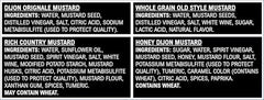 Maille Honey Dijon dressing-glass bowl highlights sweet-spice glaze for vegetables and salads.
