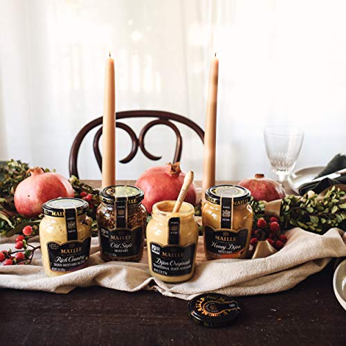Maille Rich Country creamy jar with seeds pairs well with chicken or fish.