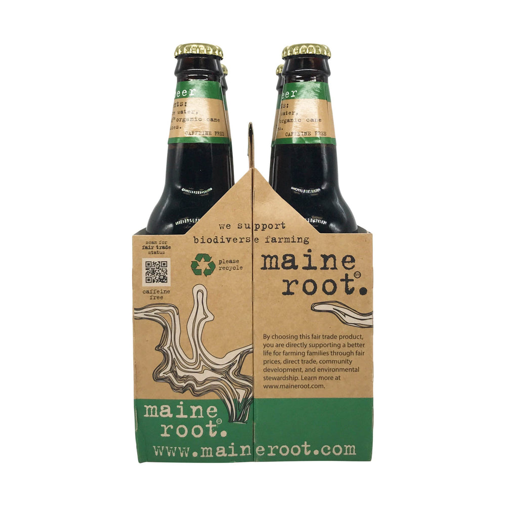 Maine Root Beer ingredients close-up showing organic sugar and evaporated cane juice.