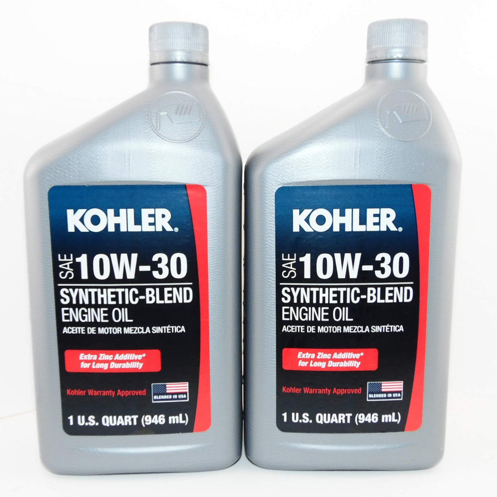 Maintenance Kohler engine oil 2-pack, synthetic 10W-30 for small engines.