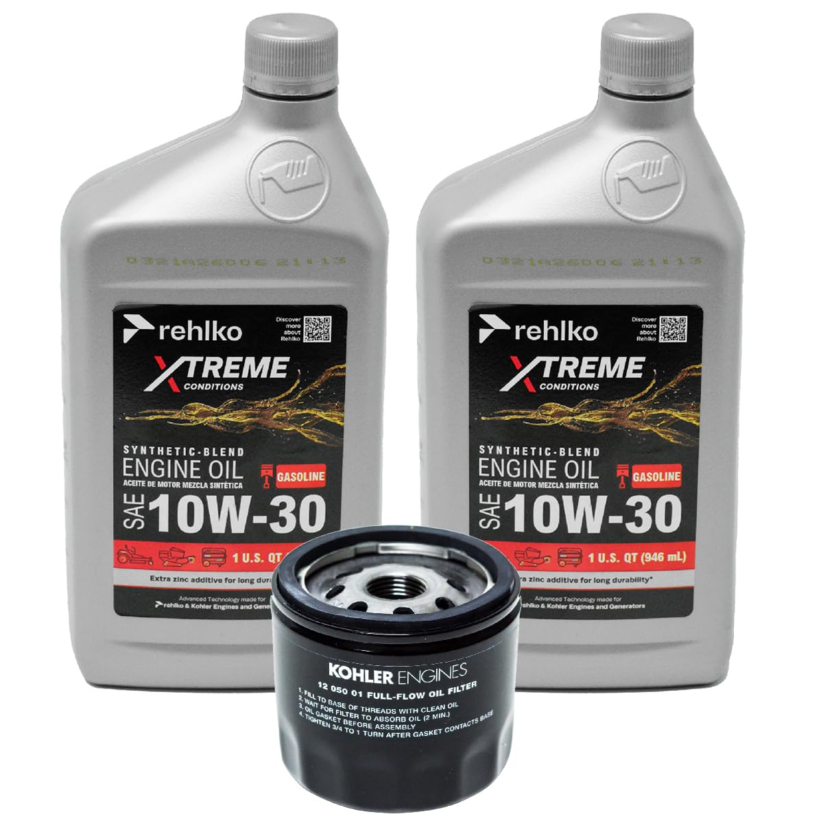 Maintenance synthetic blend 10W30 oil bottle pour for Kohler engine lubrication