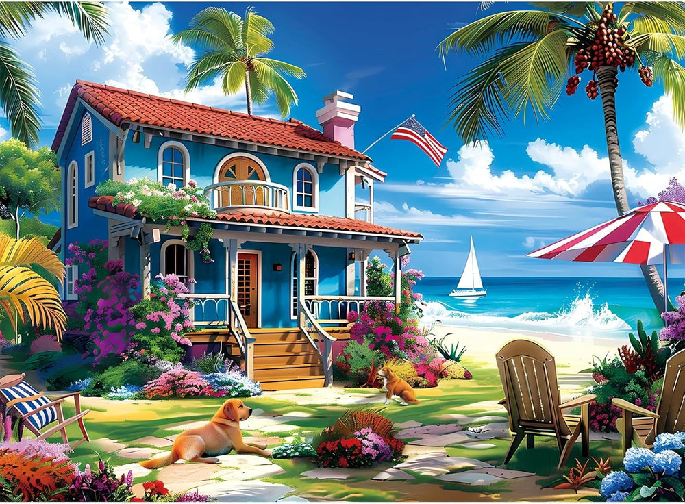 Maiqufa Beach House puzzle box shown with premium packaging for gifting