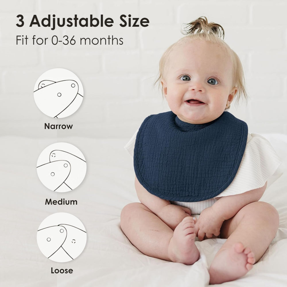 MairMore bib dual-layer absorbent design with soft cotton front and fleece back