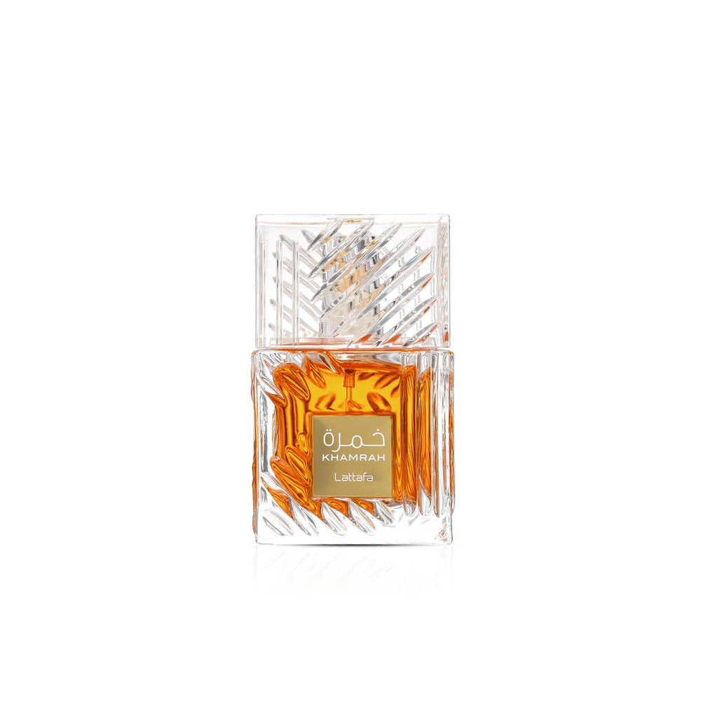 Maison Alhambra Khamrah 100ml bottle on display, premium evening fragrance.