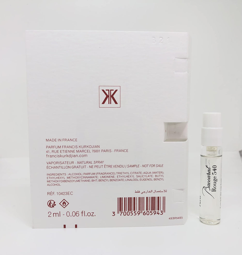 Maison Francis Kurkdjian Baccarat Rouge 540 packaging close-up for premium presentation