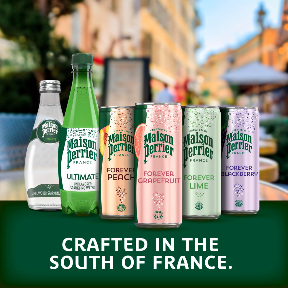 Maison Perrier Forever Blackberry packaging emphasizes premium French provenance.