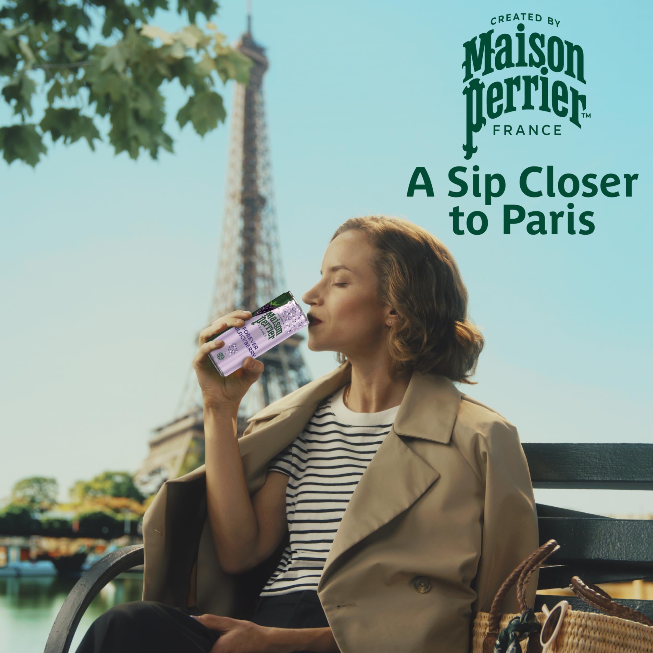 Maison Perrier Forever Blackberry on kitchen counter ready for a quick chill.