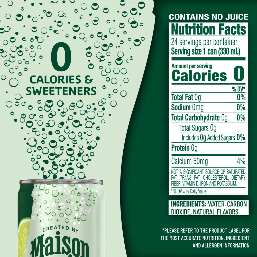 Maison Perrier Forever Lime bubbles close-up highlighting natural lime flavor and crisp finish.