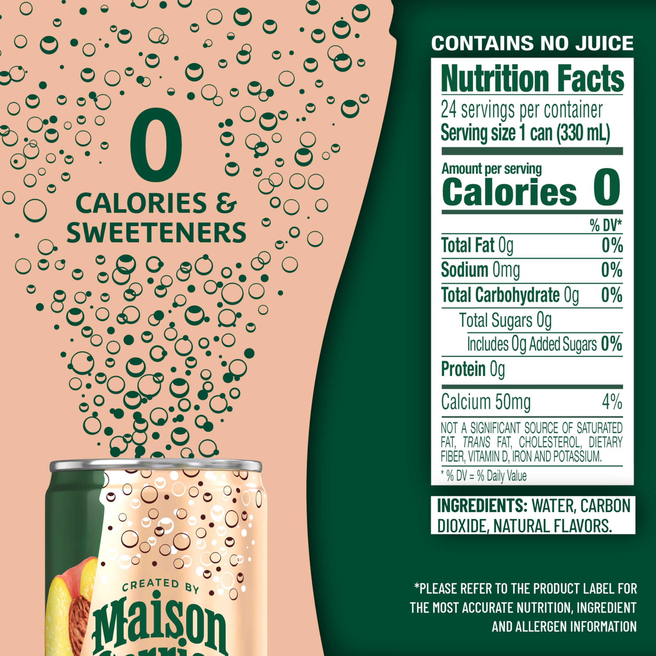 Maison Perrier Forever Peach bubbles close-up highlighting refreshing aroma.