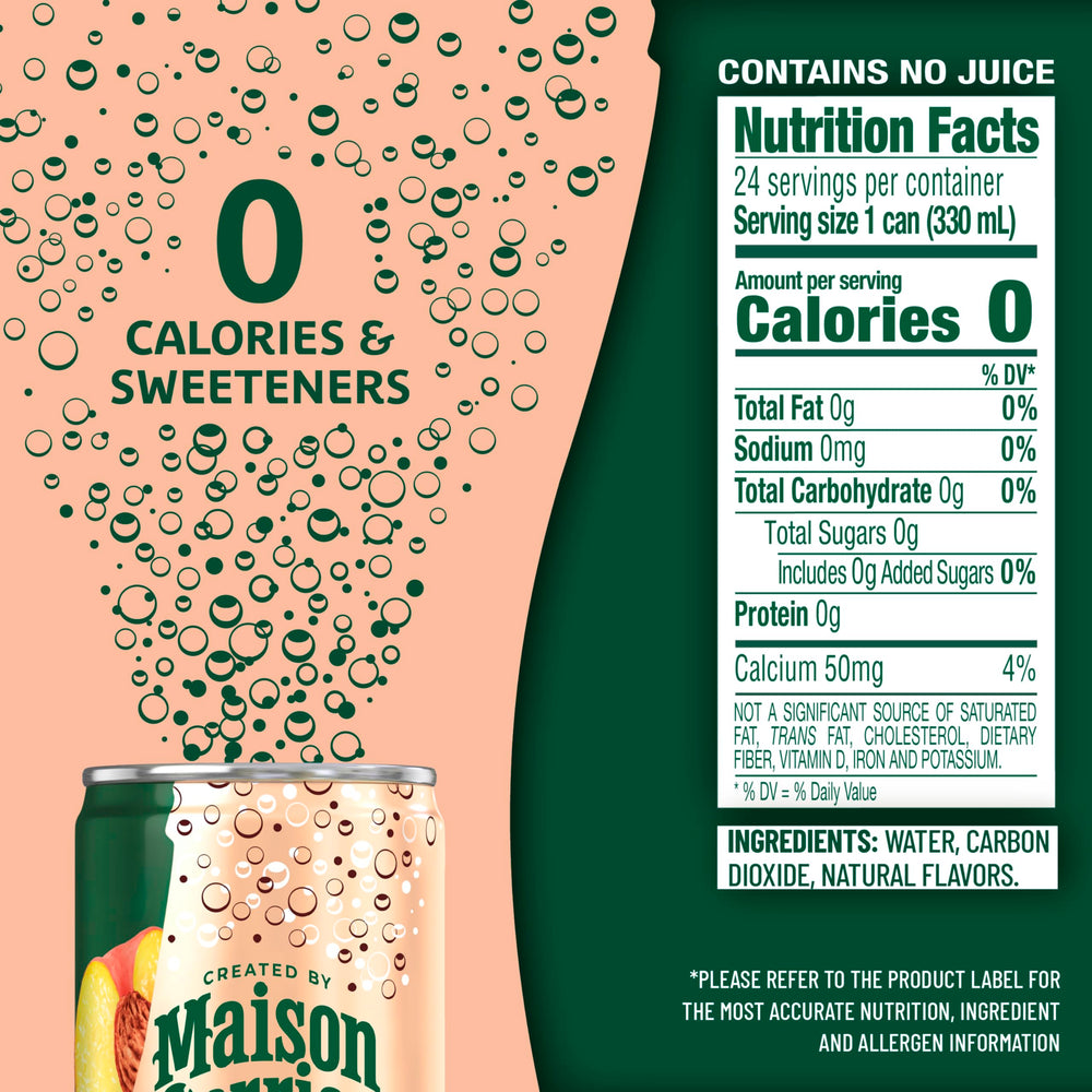 Maison Perrier Forever Peach bubbles close-up highlighting refreshing aroma.