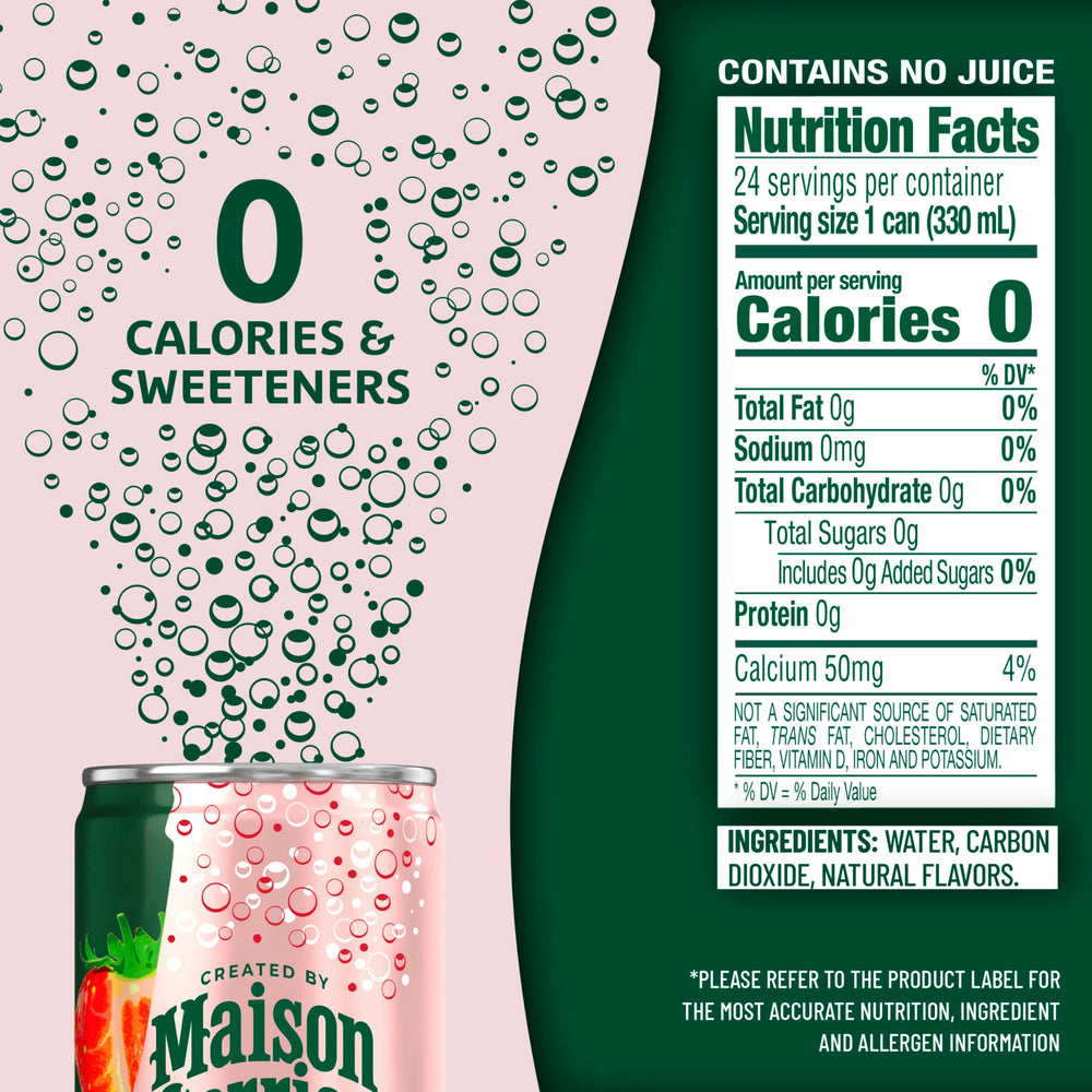 Maison Perrier Forever Strawberry can side view, premium on-the-go packaging.