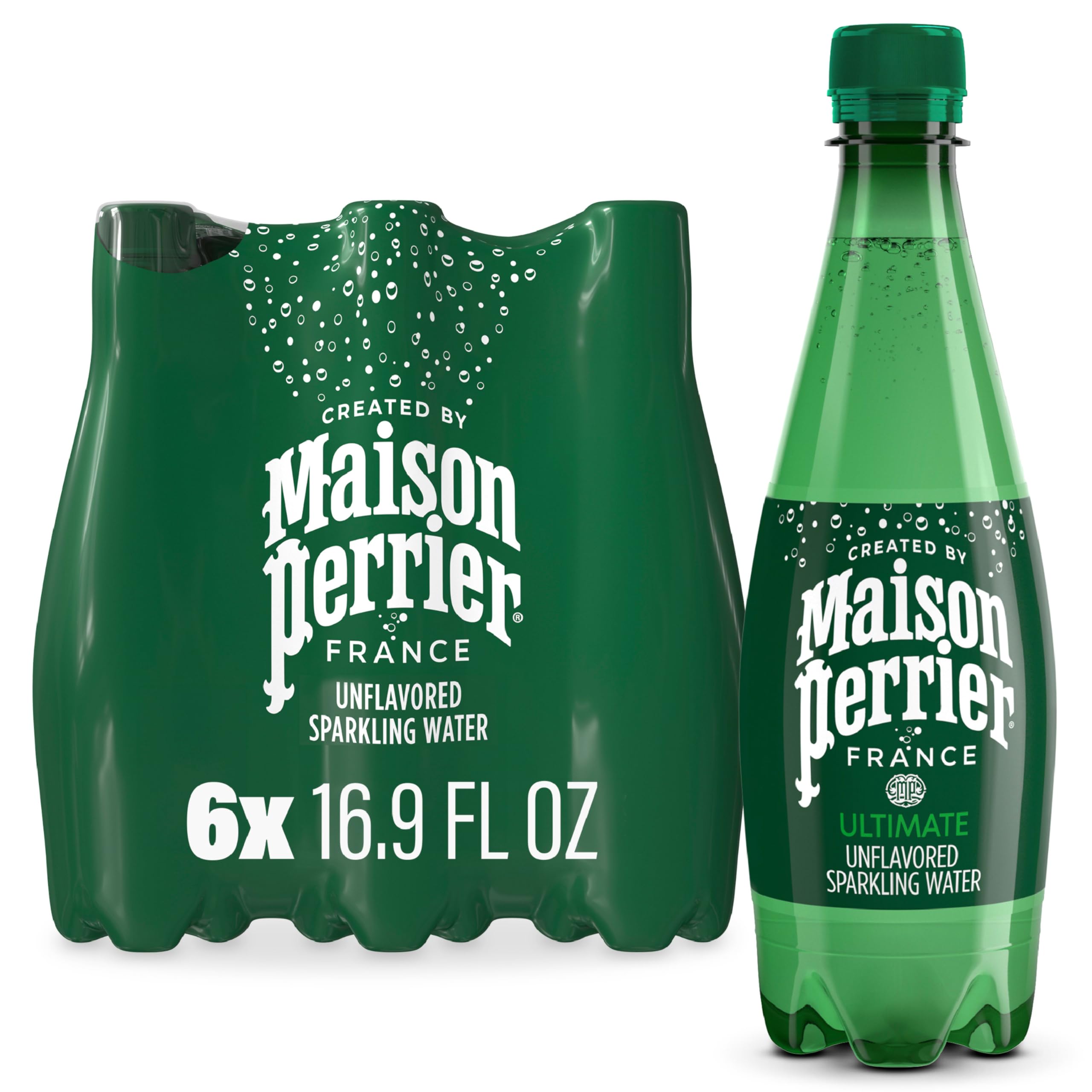 Maison Perrier Ultimate bottle side view showcasing premium design for on-the-go refreshment.