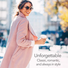Maja Cologne spray action captures quick refresh for on-the-go confidence.