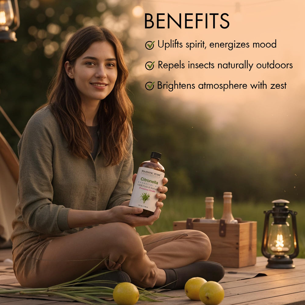 Majestic Pure citronella oil 4 oz bottle ready for use