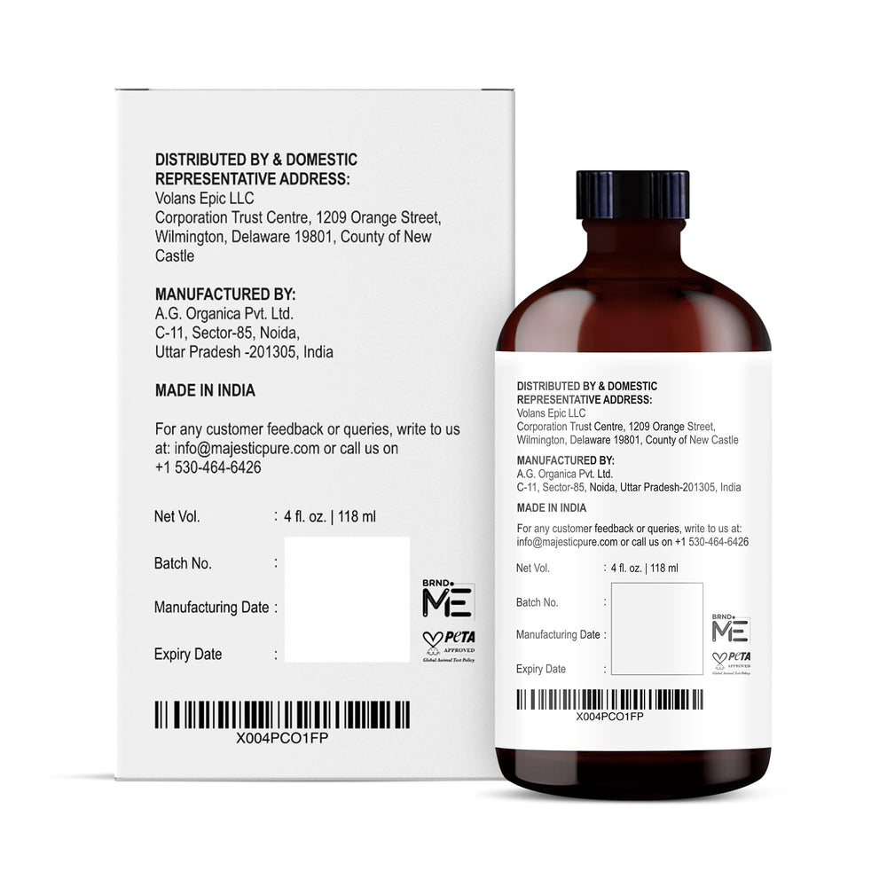 Majestic Pure citronella oil product label reflecting independent lab testing