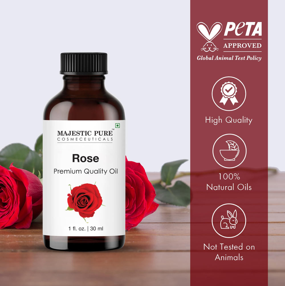 Majestic Pure Rose Oil diffuser setup releasing floral scent