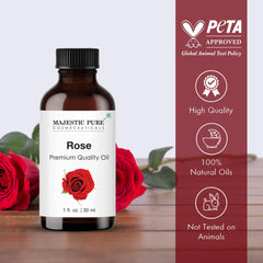 Majestic Pure Rose Oil diffuser setup releasing floral scent