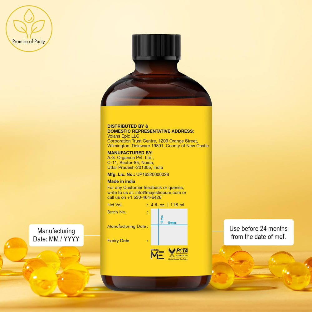 Majestic Pure Vitamin E Oil in a bath for smoother skin.