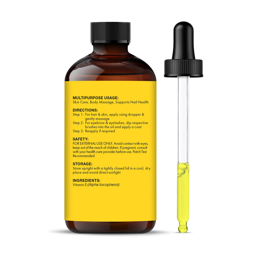 Majestic Pure Vitamin E Oil on the body for lasting hydration.