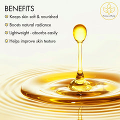 Majestic Pure Vitamin E Oil on the face for gentle moisturization.