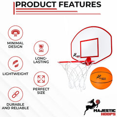 Majestic Hoops ball and pump included for easy setup