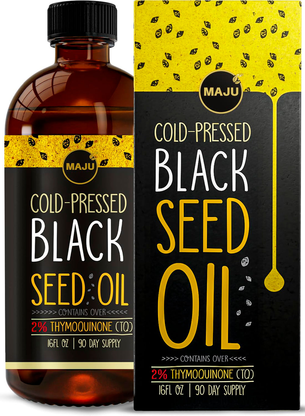 MAJU Black Seed Oil bottle showing pure Turkish oil for daily wellness rituals.