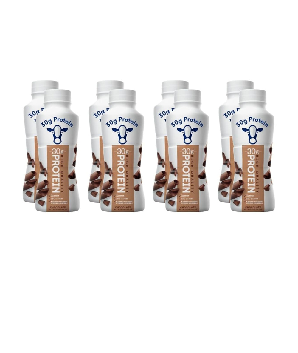 Majuu Connect chocolate shake label highlighting 150 calories and 2g sugar