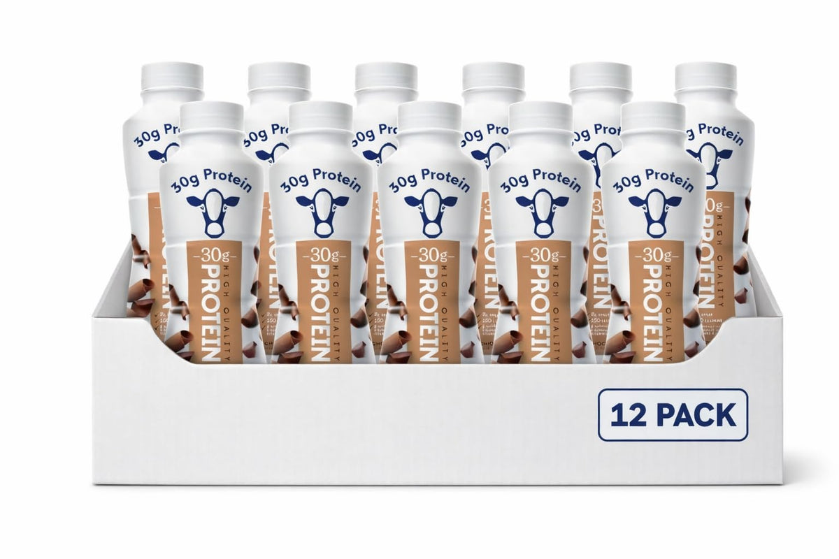 Majuu Connect high protein chocolate bottle showing 30g protein for performance