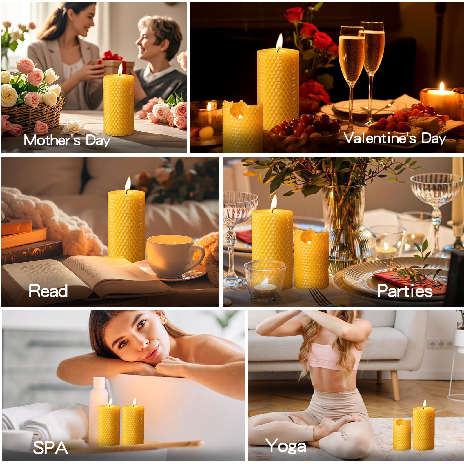 MAKALONE cozy dining room ambiance candle on table.