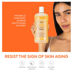 MAKARI Naturalle Carotonic Extreme Body Glycerin close-up texture highlights botanicals