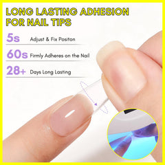 Makartt 3-in-1 nail glue used as base coat for lasting wear