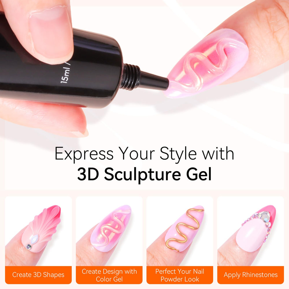 Two 15g tubes offering 30g total gel for long-lasting sculpting