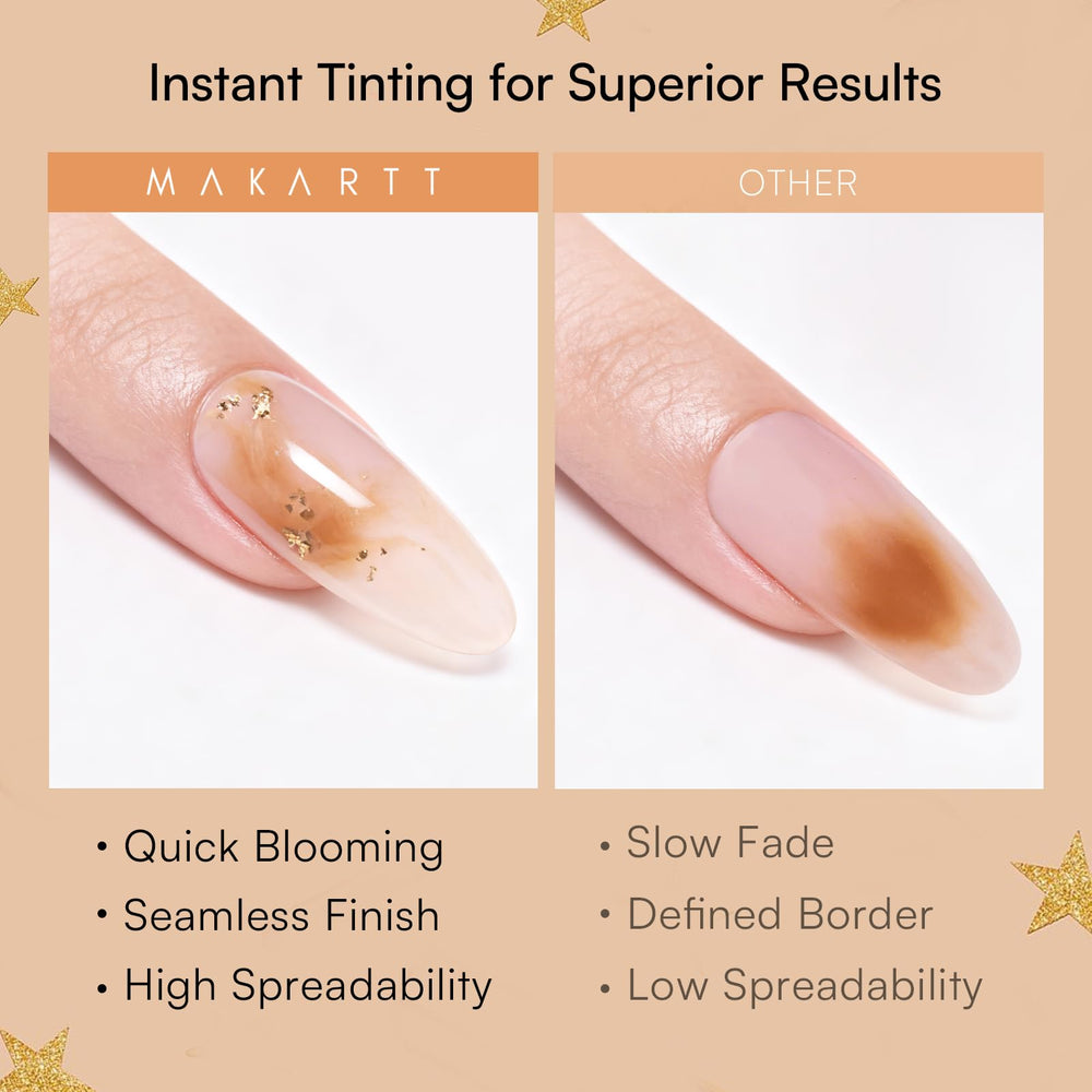 Makartt Blooming Gel floral pattern delivers delicate garden-inspired nail art.