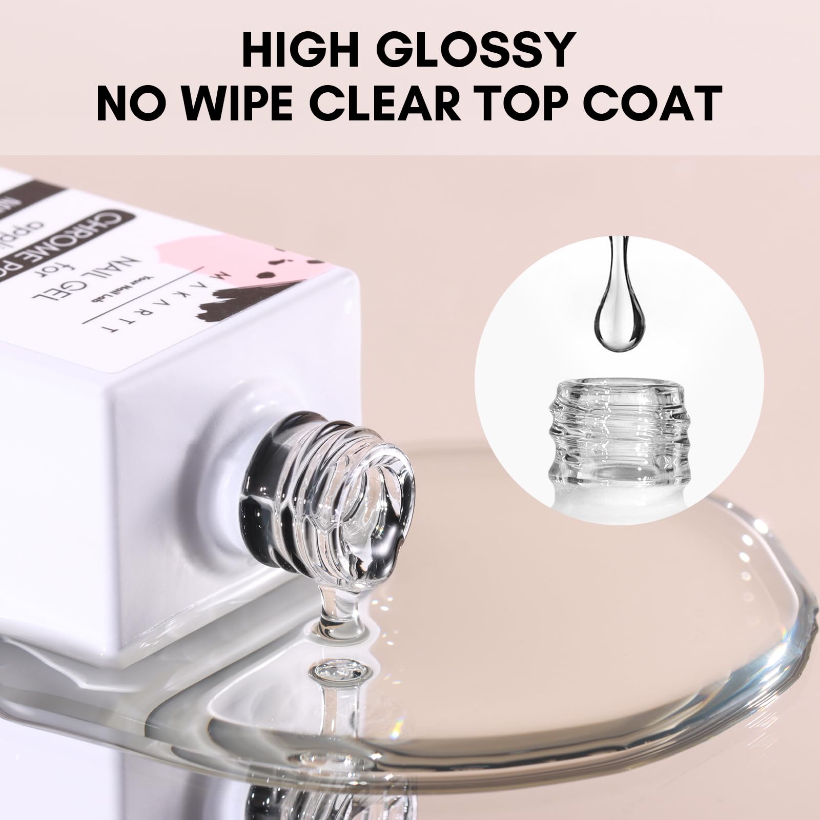 Makartt Top Coat with chrome powder for a mirror finish.