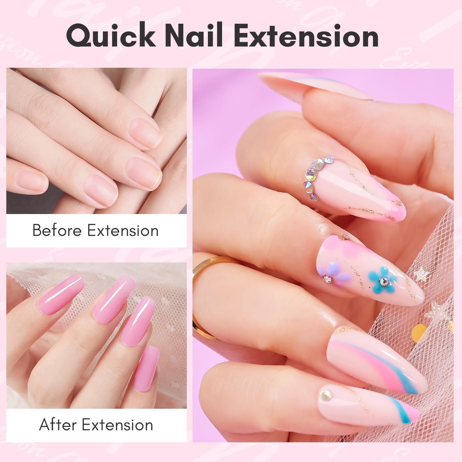 Makartt dual forms and gel sculpting in daisy pink for smooth nails.