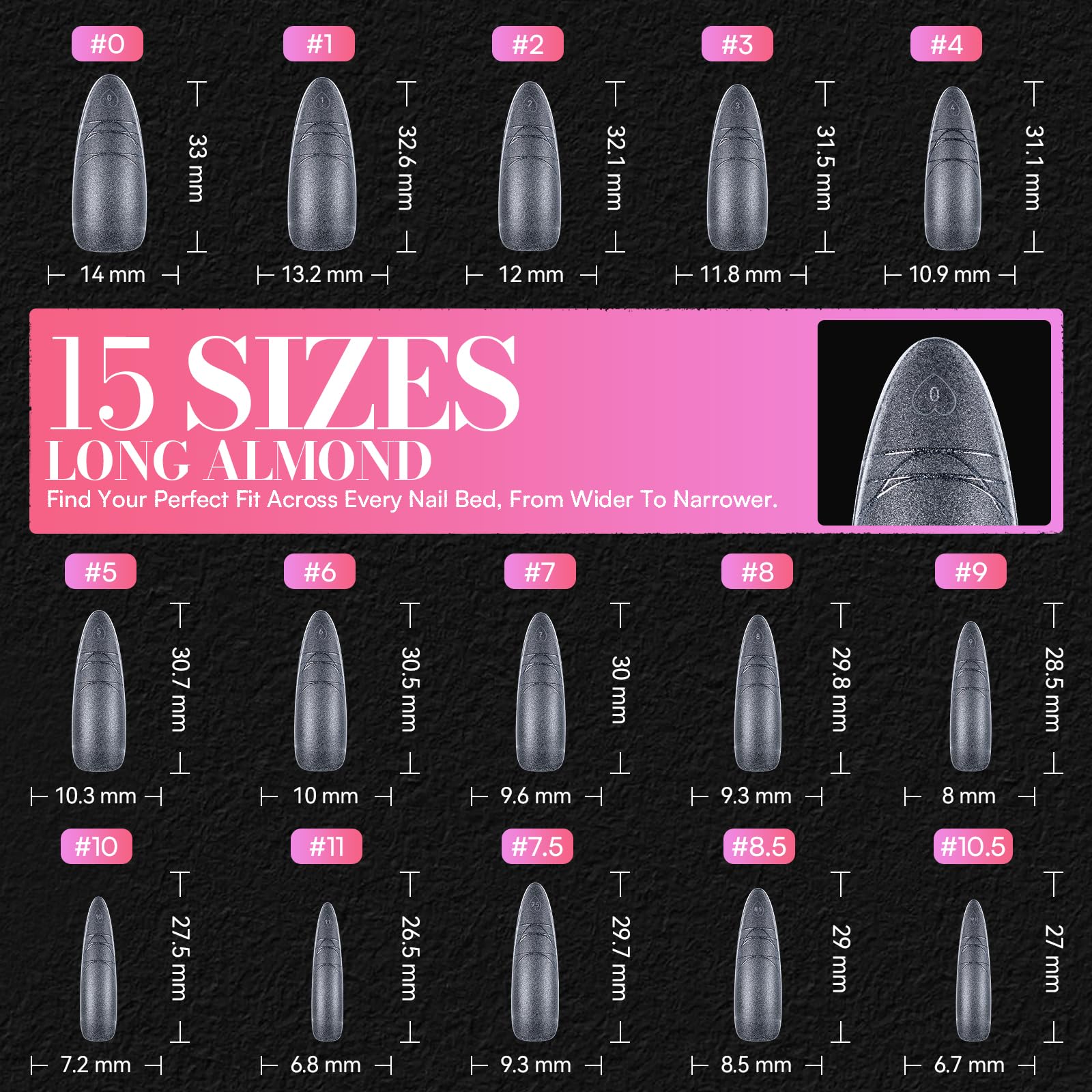Makartt full-cover stiletto tips for bold salon-ready looks